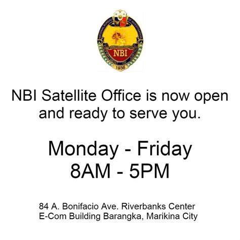 The NBI Satellite Center is now open, .